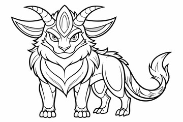 coloring page line art the black vector
