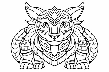 coloring page line art the black vector