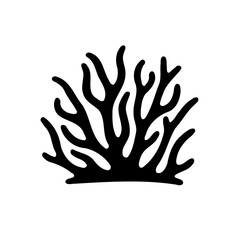 Obraz premium Silhouette of Sea Coral Vector Illustration