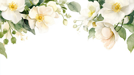 Fototapeta premium spring flowers frame