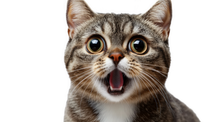 Surprised Tabby Cat Close-up