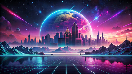 Futuristic Dreamscape: A Perfect Computer Wallpaper
