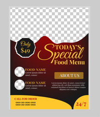 Fototapeta premium Creative Food & Restaurant Flyer Brochure Template Design