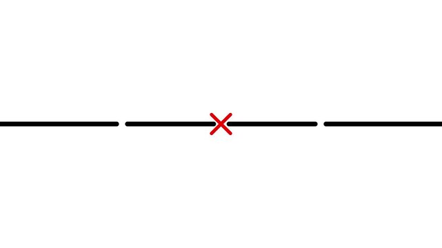 no internet connection animation. disconnect line