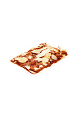 Biscuit with nut on a transparent background