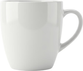 A Clean White Ceramic Mug Perfect for Coffee Tea or Hot Chocolate This Simple Mug is Ideal for Everyday Use