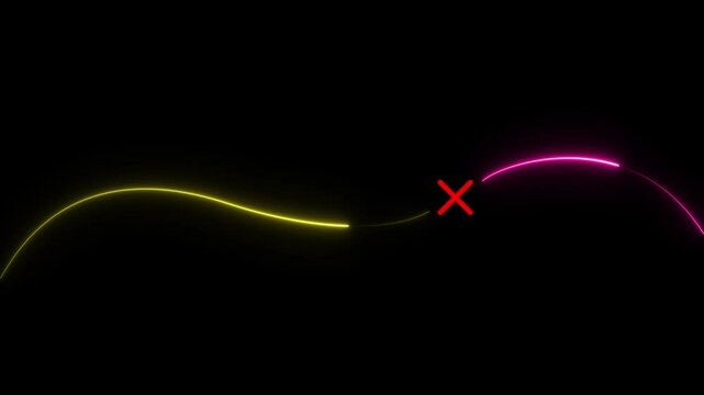 no internet connection animation. disconnect line