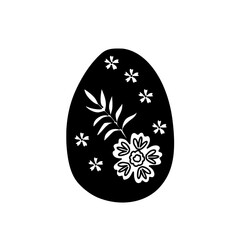 Cute Easter Egg Flower Outline