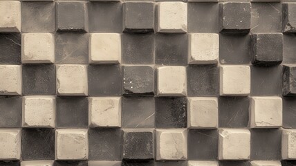 Abstract Gray Beige Cubic Texture Background
