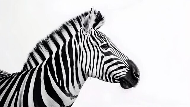 zebra isolated on white, zebra studio shot, zebra on white background, zebra close-up