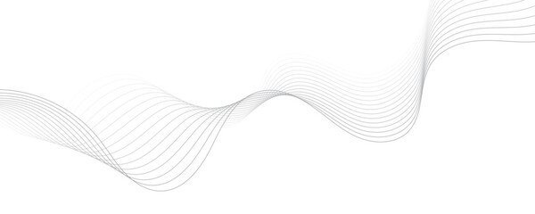 Abstract gray wave dynamic curve lines background. Energy technology concept modern backdrop design for business, presentation, banner.