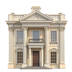 Fototapeta premium Georgian House isolate on transparency background