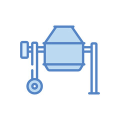 concrete mixer vector icon