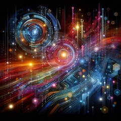 Fototapeta premium Advancing AI and IoT Integration: Revolutionizing Smart Technologies for Future Innovation 
