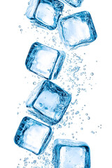 Chute de gla&ccedil;ons avec &eacute;claboussures