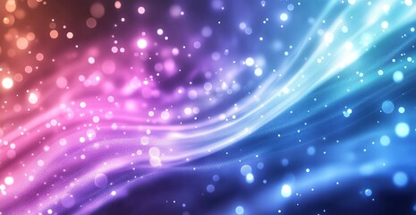 Fototapeta premium Colorful background with wavy lines and glowing lights, a blue-purple gradient background