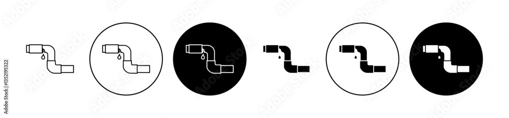 Canvas Prints broken pipe icon editable vector set