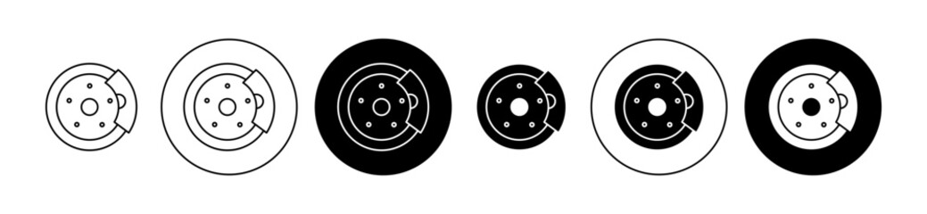 car brake pad icon editable vector set