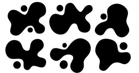 simple black water splash set illustration