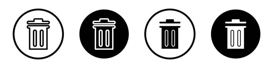 Delete icon editable vector set