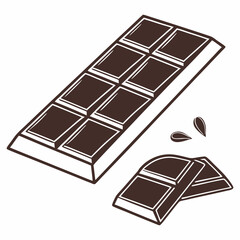  Flat Design Chocolate Bar,chocolate bar, candy bar, sweet treat