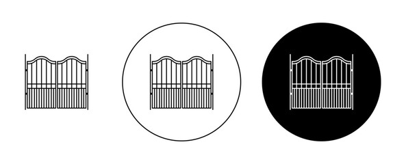 Gate icon editable vector set