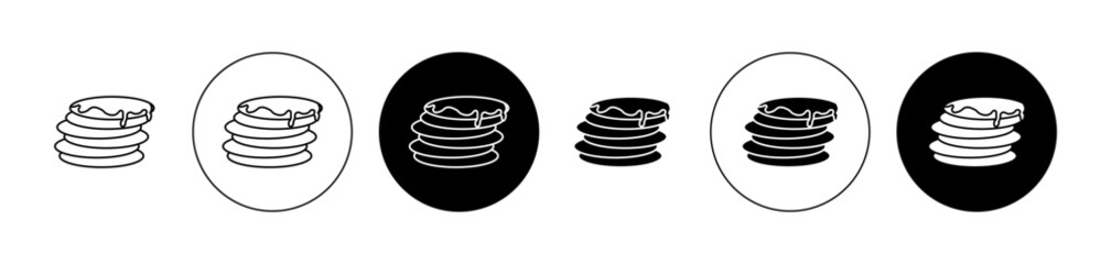pancakes icon editable vector set