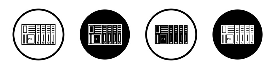 PLC icon editable vector set