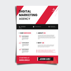 Digital marketing flyer template for corporate , business and agency 