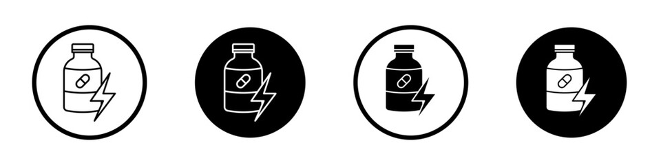 Supplement icon editable vector set