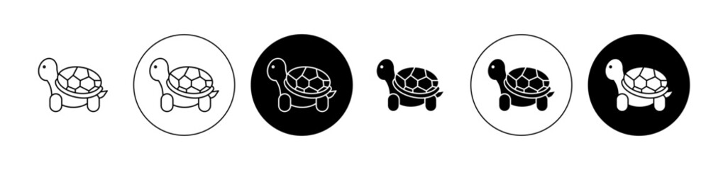 Turtle icon editable vector set