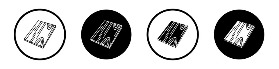 Wood board icon editable vector set