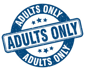 adults only stamp. adults only label. round grunge sign