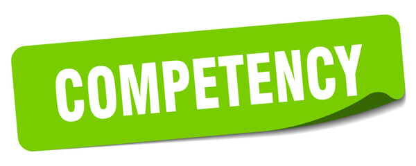competency sticker. competency label