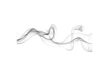 Transparent Background White Smoke Wave