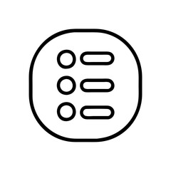 Menu Icon – Modern Black and White Navigation Symbol