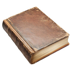 Obraz premium Antique Leather Bound Book Aged Textured Pages History Literature