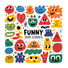 Naklejka premium set of funny cartoon animals