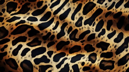 Close-up view of animal fur pattern showcasing unique leopard spots in natural light