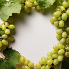 grape arranged around with a space in the middle for inserting text to post on social media.