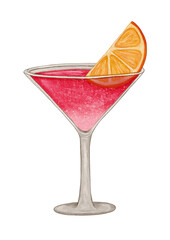 cocktail with lime