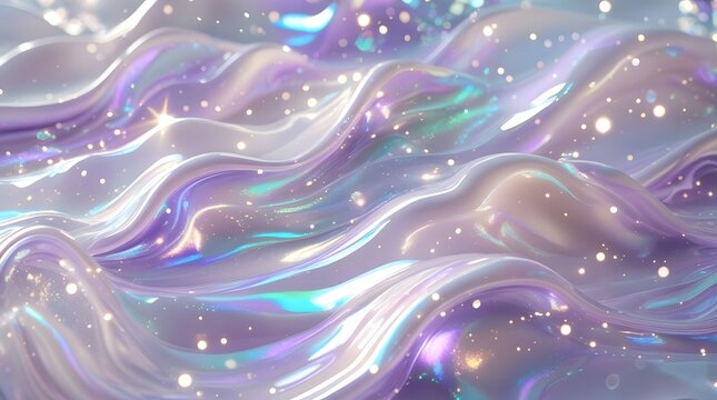 Ethereal Cosmic Holographic Waves with Sparkling Lights