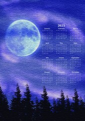 Obraz premium Calendar for 2025