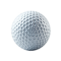 Golf ball close-up isolated on white background perfect for graphics use