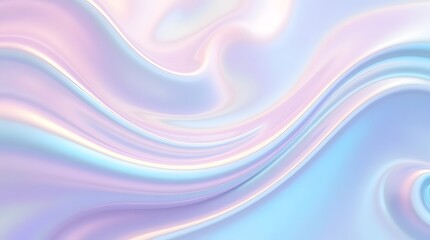 Fototapeta premium Luminous Fluid Holographic Surface with Soft Gradient Flow