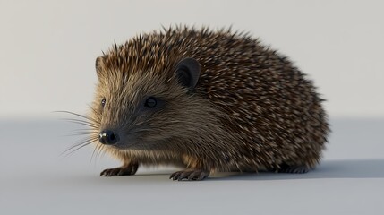 Obraz premium Isolated Erinaceus Albiventris Hedgehog on White Background