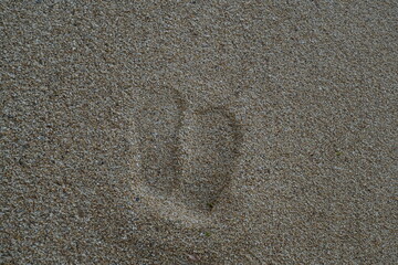 footprint in sand