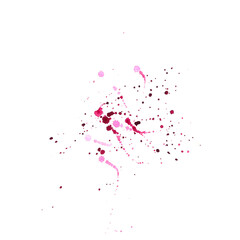 Red watercolor splash on white background