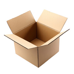 cardboard box isolated on white