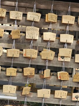 traditional Japanese writtings temple